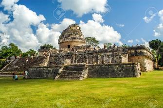 Chichen Itza - El Caracol Observatory Stock Photo, Picture and Royalty Free  Image. Image 21596562.